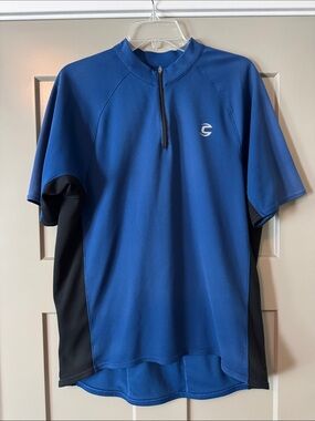 Cannondale cycling jersey Men's Royal Blue Short-Sleeve with Half-Zip